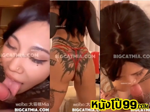คลิปโป๊ Bigcatmia สาววัยรุ่นลูกครึ่งเย็ดดุ เจอจับดูดควยแล้วถ่างหอยขาวๆเนียนไร้หมอย โชว์เย็ดท่าหมายืนล่อเสียวจนน้ำควยแตกหลั่งใน