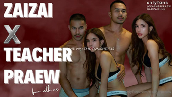 Teacherpraew Vs Zaizaikhun คลิปหลุดเด็ดๆ เมือครูแพรวได้ร่วมงานกับไจ่ไจ๋เสือใบเมืองไทย สลับไขว้กันโม๊คควยเลียไข่ ผลัดกันรุกรับเย็ดประตูหลัง แถมยังแลกกันกินน้ำควย
